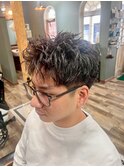 MEN’S HAIR/サーフカール/刈り上げセンターパート/<理容室>