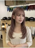 【富山】まろやかピンクベージュ×韓国風レイヤー