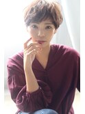 ニュアンスカールの小顔ショート