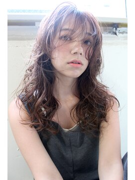 ミラバイグリーン(Mira by green) rough wave long 【ひし形シルエット】＃12