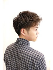 【ヨシザワ人形町】20代30代アップバングツーブロックショート