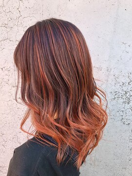 レーヴ(Reve) グラデーション&ハイライト オレンジカラー【レーヴ】