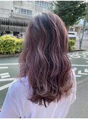 ピンクパープルバレイヤージュ