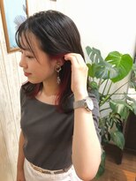 ヘアーデザインルアナ(Hair design Luana.)&nbsp;イヤリングカラー×特殊カラーレッド