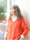 【えがお美容室】60代に人気☆ロングハイライトウェーブ
