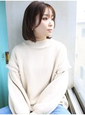 天神【BIRTH】内巻きワンカール×耳掛け前下がりボブ