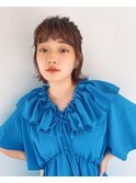 ボブ/ハーフアップ/お団子/ヘアアレンジ/ピンアレンジ