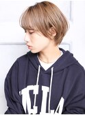 大人可愛い小顔美髪ナチュラルグラデーション丸みショートA1