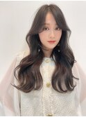 【韓国ヘアー】透明感モカグレージュ大人ガーリーチョコレート