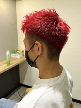 ロンデル(RONDEL) メンズ刈り上げレッドカラー