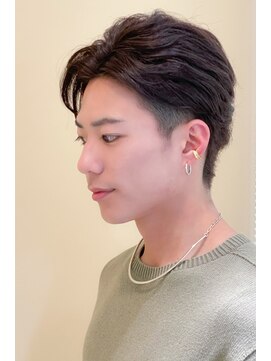 ヘアーズ ベリー 大橋店(hairs BERRY) BERRYアッシュブラックツーブロックカルマパ-マツイスパ刈り上げ