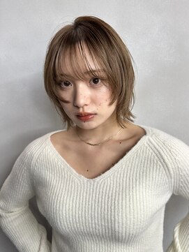 ソワ 錦糸町(soi) レイヤーボブ_顔まわりレイヤー_アッシュベージュ_