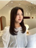 韓国ヘア/顔まわり/韓国レイヤー/前髪カット/小顔/韓国風