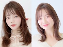 《お客様リアルオーダー》ハイライト・インナーカラー・白髪ぼかしなど透明感あるヘアカラーの仕上がりを。