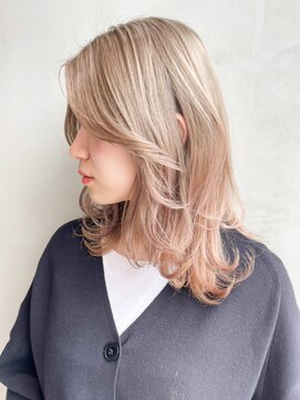 アルバム 銀座(ALBUM GINZA) ミディアムロング韓国ヘア顔周りレイヤー_ba328561