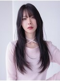 韓国レイヤー顔周りカット透明感カラー髪質改善艶髪シースルー