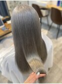 シルバーグレージュ・ケアブリーチ・韓国風カラー・髪質改善