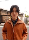 メンズボブウルフメンズミディアムレイヤーカットメンズウルフ