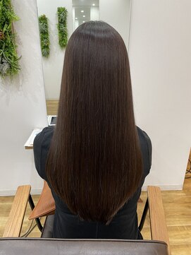 リンク(Link Hair&Spa) 前髪なしイメチェン黒髪/こなれミディ/透明感カラー透明感カラー