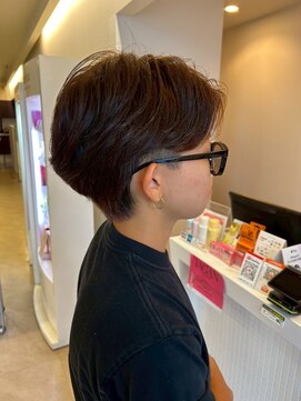 エヌアンドエーコンティ(N&A CONTi) ツーブロック×ハンサムショート/秋カラー/ブラウン