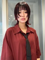 ニューヨークニューヨーク 三宮駅前店(NYNY)&nbsp;ウルフカット×デザインレッドカラー