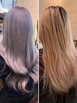【ビフォーアフター】エクステ×カラー/グレージュカラー