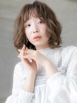 カバーヘアアンドスパ ブリス 浦和(COVER HAIR&SPA bliss)&nbsp;スモーキーブラウン乾かすだけゆるふわボブパーマX浦和20代30代