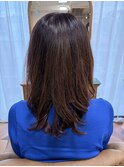 明るめブラウンで白髪も目立ちにくい◎
