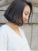 アッシュグレージュ☆前下がりボブ