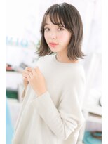 ミック ヘアアンドビューティー 大山店(miq  Hair&Beauty)&nbsp;シースルーバング×外ハネカール☆ラブミディ