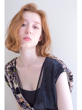 シー バイ ロンド 新宿(Sea by Lond) 【遠藤　駿】大人かわいいオレンジベージュセミウェットウェーブ