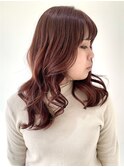 【FOLK】透明感ペールピンク☆似合わせふんわりロング♪