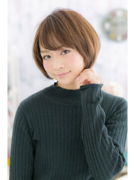 ミック 日暮里店(miq) 伸ばしかけに◎ヌーディベージュ小顔前下がりボブショートb1