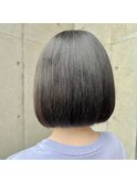 20代30代ミニボブココアブラウン小顔美肌ストレート丸み