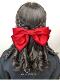 推し活ライブヘアセットサイド編み込み