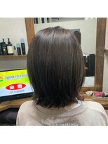 カミケン 清明店(kamiken.)&nbsp;透明感オリーブグレージュ切りっぱなしボブ【カミケン清明店】