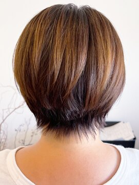 レポヘアー(Repos hair) 20代30代40代ハイライト外国人風カラーショートボブベージュ