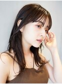 セミロング/レイヤーカット/顔まわりレイヤー