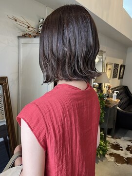 ヘアーデザイン シュシュ(hair design Chou Chou by Yone) ボブ/切りっぱなしボブ/外ハネ/ナチュラルグレージュ