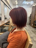 ファルベ(Farbe)&nbsp;デザインカラールイヤーカット/ウエットヘア/レッド