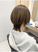 イメチェンホワイトブロンド外ハネボブ美髪ワイドバング韓国黒髪