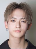 韓国フェザーパーマメンズカットブリーチカラー