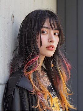 レヴ 草加店(LEV.) イメチェンホワイトブロンド美髪ワイドバング外ハネボブ