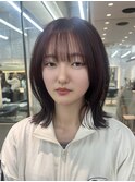 ミニウルフレイヤーカット顔周りカット前髪カット韓国ボブ/横浜