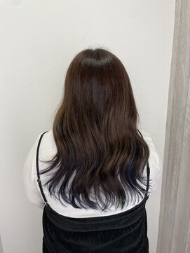 シエル 立川店(CIEL) ネイビーブルー×インナーカラー【CIEL×maki】