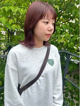 ツイギー 宮西店(TWiGGY) ショートバングがかわいいピンクラベンダー