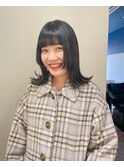 フェイスレイヤーミディアムボブ