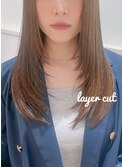 レイヤーカット 透明感カラー