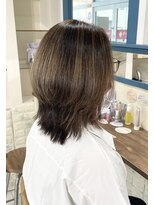 ラック 海老名店(LUCK)&nbsp;【顔まわりハイライト】ハイライト×あごラインレイヤー