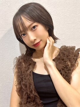 ベル サウス(BHEL south) 津久居レイヤーカットハッシュカット透明感カラー重めロング